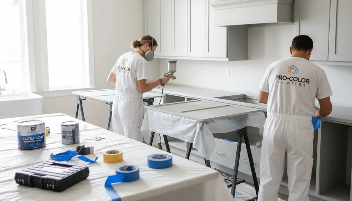 Cabinet painting in San Francisco, CA for durable kitchen finishes in coastal moisture